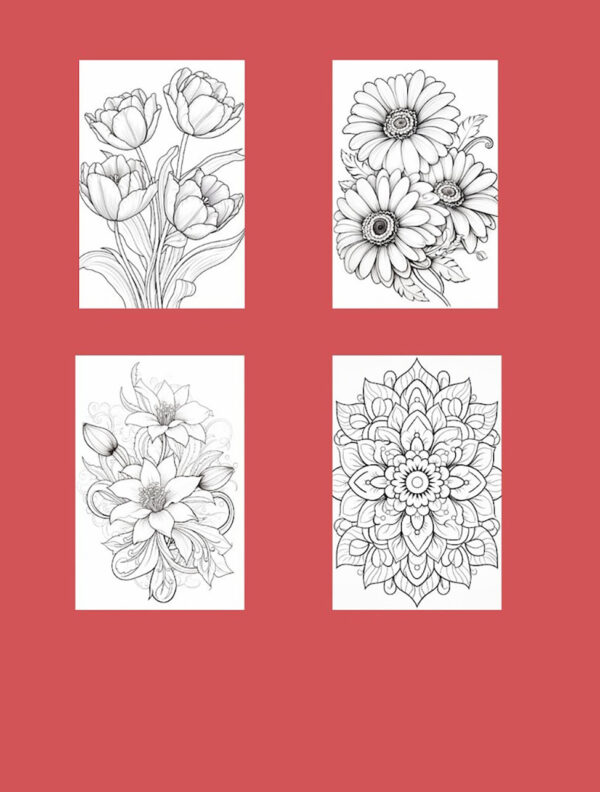 Flowers Coloring Book